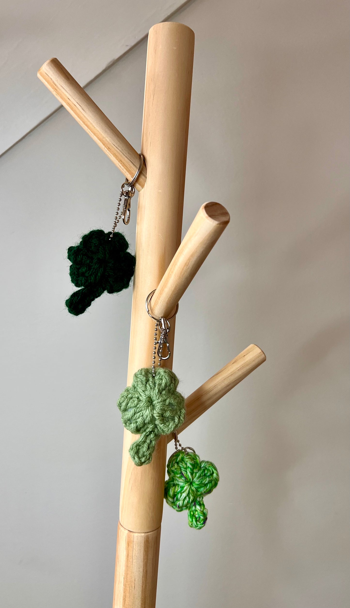 Shamrock Keychain (Dark Green)
