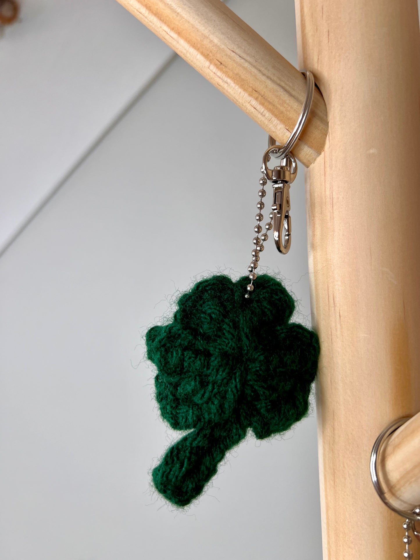 Shamrock Keychain (Dark Green)